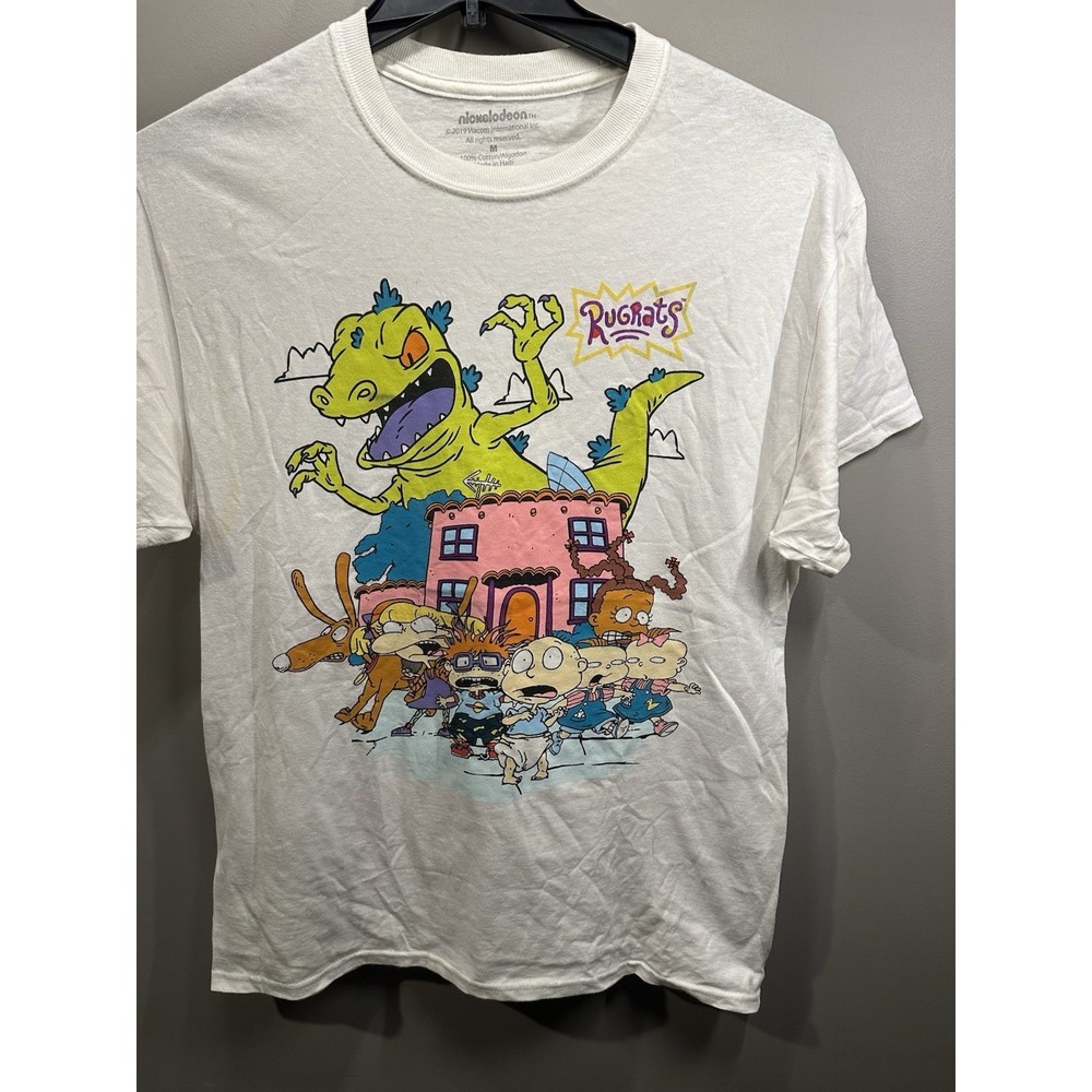 Nickelodeon RUGRATS T-Shirt Medium 1990's Reptar Dinosaur Tommy Chucky